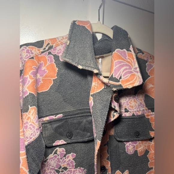 free people charcoal combo jacket shacket size XS - Picture 5 of 12